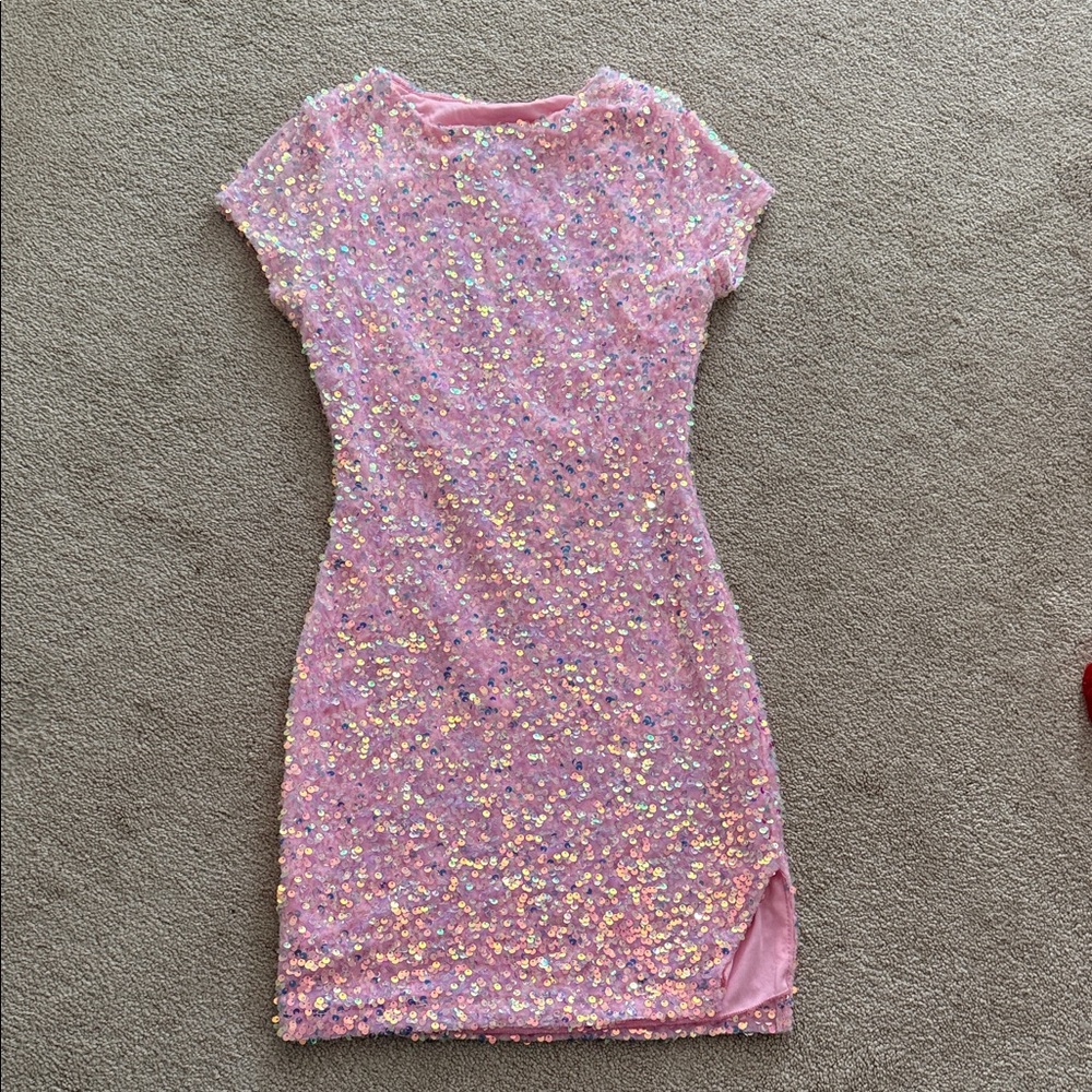 B Darlin Pink Sequin Mini Dress. Never worn.